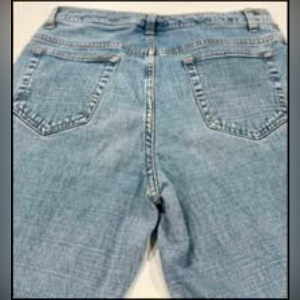 Vintage Bill Blass High Rise Straight Leg Jeans Light Wash Crop Mom Denim 8 - Picture 4 of 7